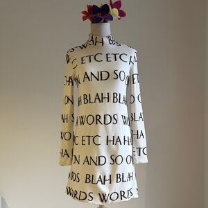 Vintage Cynthia Rowley 1990s Blah Blah Blah Beaded dress